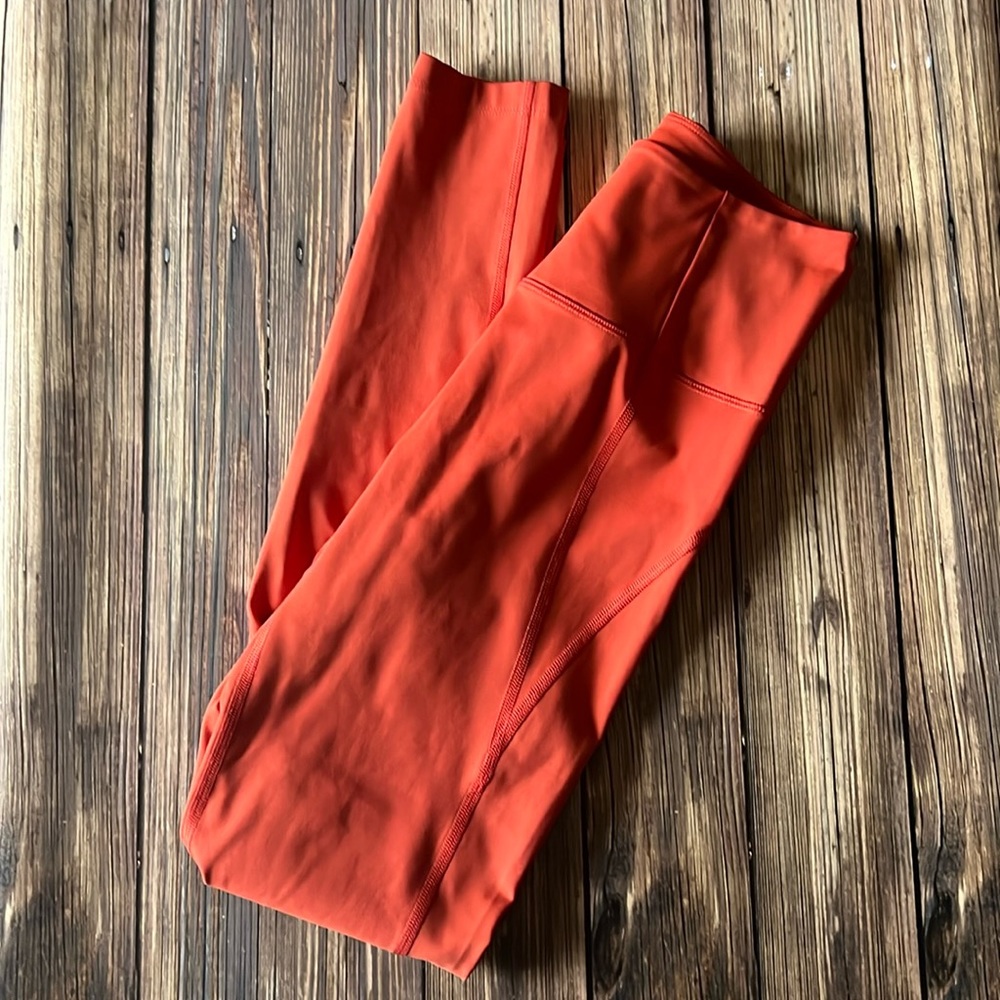 Girlfriend Collective Faded Orange High Rise Leggings S